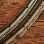 Felgensatz, 26 Zoll (559), silber, Linien grün, 50er J., gebr. 