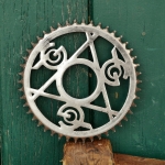Kettenblatt GÖRICKE, 50er/60er J., 1/2 Zoll, verchromt, Durchmesser Gewinde 54 mm, 46 Zähne, gebr. 