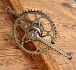 Tretlager, universal für Tourenrad (z.B. RIXE), orig. 30er-50er J., verchromt, Glocken-Keillager, gebr. 