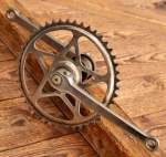 Tretlager NSU, für Tourenrad, orig. 50er/60er J., verchromt, Glocken-Keillager, gebr. 