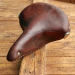 Sattel STANDARD/WIKO, für Herrenrad, Leder, braun, Gestell verzinkt, original 50er/60er J., gebr. 