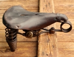 Sattel, Herren, HAMMOCK, 20er/30er J., für Tourenrad, Leder braun, Gestell vernickelt, gebr. 