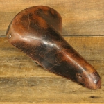 Sattel, Herren, LOHMANN, 50er J., für Sportrad, Leder braun, Gestell verchromt, gebr. 