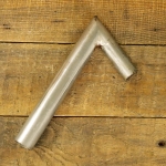 Winkelsattelstütze, Durchmesser: ca. 25,4 mm, Schaftlänge: ca 150 mm, verchromt, orig. 20er/30er Jahre, gebr. 