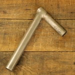 Winkelsattelstütze BRENNABOR, Durchmesser: ca. 22,8 mm, Schaftlänge: ca 170 mm, vernickelt, orig. 10er/20er Jahre, gebr. 