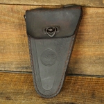 Werkzeugtasche WITTKOP für Herrenrad, Echtleder, dunkelbraun, original 20er/30er Jahre, gebraucht 