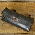 Werkzeugtasche LEPPER, für Sattelmontage, Echtleder, schwarz, original 50er/60er Jahre, gebraucht 