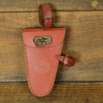 Werkzeugtasche für Knabenrad, Lefa, orangebraun, original 30er-50er Jahre, NOS 