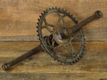 Tretlager für Tourenrad, orig. 1930-50er J., verchromt, Glockenlager, gebr. 