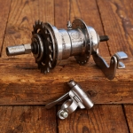 Nabe Hinterrad Fahrrad, F+S Torpedo Zweigang Mod. 10, Bj. 1955, verchromt, gebraucht 