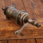 Nabe Hinterrad Fahrrad, NSU Rücktrittnabe, 20er J., vernickelt, gebr. 