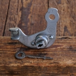 Speichenschloss, HEBIE, integriert im Bremsanker für TORPEDO-Nabe, verchromt, orig. 50er/60er Jahre, gebr. 