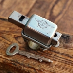 Speichenschloss HEBIE Trumpf, verchromt, orig. 50er Jahre, gebr. 