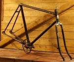 Fahrradrahmen GOLD-RAD, Herrenausführung für Halbrenner, 28 Zoll, 50er J., gebr. 