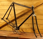 Fahrradrahmen GÖRICKE, Herrenausführung für Rennrad, 28 Zoll, 20er J., schwarz, gebr. 