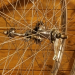 Laufradsatz 28 Zoll (622), WEINMANN Nirofelgen für Drahtbereifung, original 70er J., Naben: WECO/SACHS Jet, gebr. 