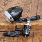 Lichtanlage BOSCH, 1950er J., verchromt/schwarz lackiert, gebr. 