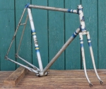 Fahrradrahmen BISMARCK, Herrenausführung für Profi-Bahnrennrad, 27/28 Zoll, Anfang 1950er J., gebr. 