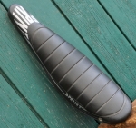 Sattel UNIROYAL Modell Sprint, "Bananensattel"/Sitzbank für Bonanzarad, Kunststoff schwarz, original 70er J., NOS 