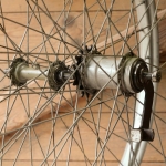 Laufradsatz 26 Zoll (559) 26 X 2,00, für Drahtballonbereifung, 1935, überstrichen, F&S-Naben, gebr. 
