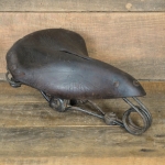 Sattel STEPHAN, Herren, Leder braun, Gestell vernickelt, original 1910er/20er J., gebr. 