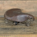 Sattel LEPPER No.34, Damen, Leder braun, Gestell vernickelt, original 1910er/20er J., gebr. 