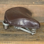 Sattel WITTKOP`S Reform Elastic, Damen, Leder braun, Gestell verchromt, original 1930er J., gebr. 