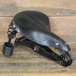 Sattel LEPPER Primus, Herren, Leder schwarz, Gestell schwarz lackiert, gr. Modell, gebr. 