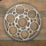 Kettenblatt, 1900er/10er J., 5/8 Zoll, 45 Zähne, Gewinde-Befestigung, vernickelt, gebr. 