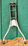 Zweibeinständer für Fahrrad und Moped, Stahl, 1920er/30er J., silber, gebr. 