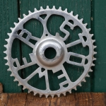 Kettenblatt STOEWER, 30er J., 1/2 Zoll, verchromt, 46 Zähne, gebr. 