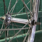 Vorderrad mit Westwood-Felge 26 Zoll (584), verchromt, 1970er/80er J., UNION-Nabe verchromt, NOS 