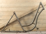 Fahrradrahmen, Stahl, Damenenausführung "Schwanenhals" für Tourenrad 28 Zoll, 80er/90er J., roh, NOS 