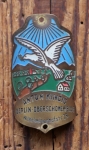 Steuerkopfschild KINCIC/Berlin, DDR 50er Jahre, Messing lackiert, gebr. 