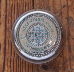 Klingeldeckel HECK-COLNEY CYCLES/Bavilliers, orig. 1950er/60er J., verchromt/lackiert, gebr. 