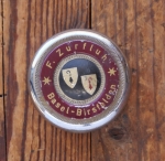 Klingeldeckel F. ZURFLUH/Basel, orig. 1950er/60er J., verchromt/lackiert, gebr. 