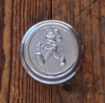 Klingeldeckel Motiv "MICKEY MOUSE", orig. 1950er/60er J., verchromt, für Kinderrad, gebr. 