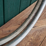 Felgensatz, Marke: RW, 28 Zoll (622), Stahl silber lackiert, für sportliches Rad 30er-50er J., NOS 