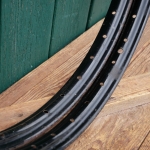 Mopedfelgen-Satz 26 x 2.00/2-22, 30er - 50er J., Westwood, Stahl, schwarz, für Motorfahrräder 74/98 ccm, NOS 