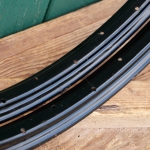 Felgensatz, 28 Zoll (622), Stahl schwarz, WW2, 30er/40er J., NOS 