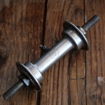 Nabe Vorderrad Fahrrad, F+S, verchromt, 30er-50er J., extralange Achse, gebraucht 