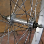 Vorderrad 20 x 1,75 für Drahtbereifung, original 80er/90er J., GRÜNERT Alu-Felge, SACHS-MAILLARD Nabe, gebr. 