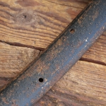 Fahrrad-Wulstfelge 28 Zoll Außendurchmesser ca. 645 mm, 20er/30er J., schwarz, gebr. 