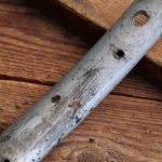 Fahrrad-Wulstfelge 28 Zoll Außendurchmesser ca. 645 mm, 20er/30er J., silber überstrichen, gebr. 