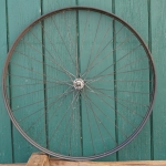 Vorderrad 28 Zoll (622) für Drahtbereifung, 50er J., schwarz, BISMARCK-Nabe, gebr. 