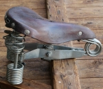 Sattel LEPPER Primus, Herren, Leder, braun, Gestell verzinkt, original 80er/90er Jahre, gebr. 