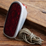 Rücklicht F.E.R., orig. 60er Jahre, Alu, Echtglas, gebr. 