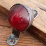 Rückstrahler PALLAS, orig. Ende 20er/30er Jahre, Stahl verchromt, Domlinsen-Echtglas, gebr. 