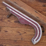 Kettenschutz, HASSIA, Alu, weinrot/weiß, Länge ca. 44 cm, für Sportrad, orig. 50er J., gebr. 
