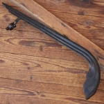 Kettenschutz, ER-EF, schwarz, Linien silber/blau, Länge ca. 52 cm, für Tourenrad, orig. 50er J., gebr. 